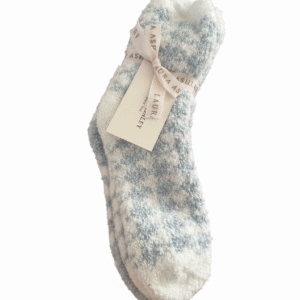 🧦 Soft & Cozy Lounge Socks – Blue Cloud Knit by Laura Ashley